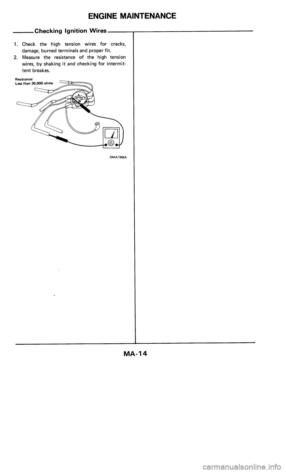 NISSAN 300ZX 1986 Z31 Maintenance Workshop Manual 