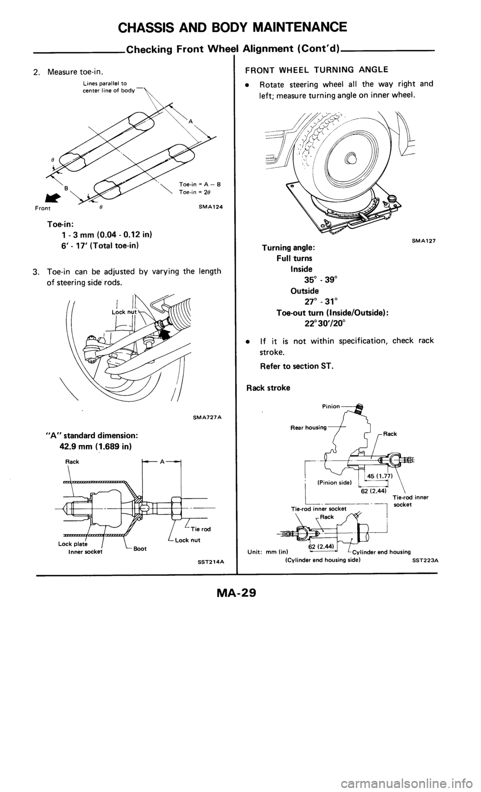 NISSAN 300ZX 1986 Z31 Maintenance Workshop Manual 