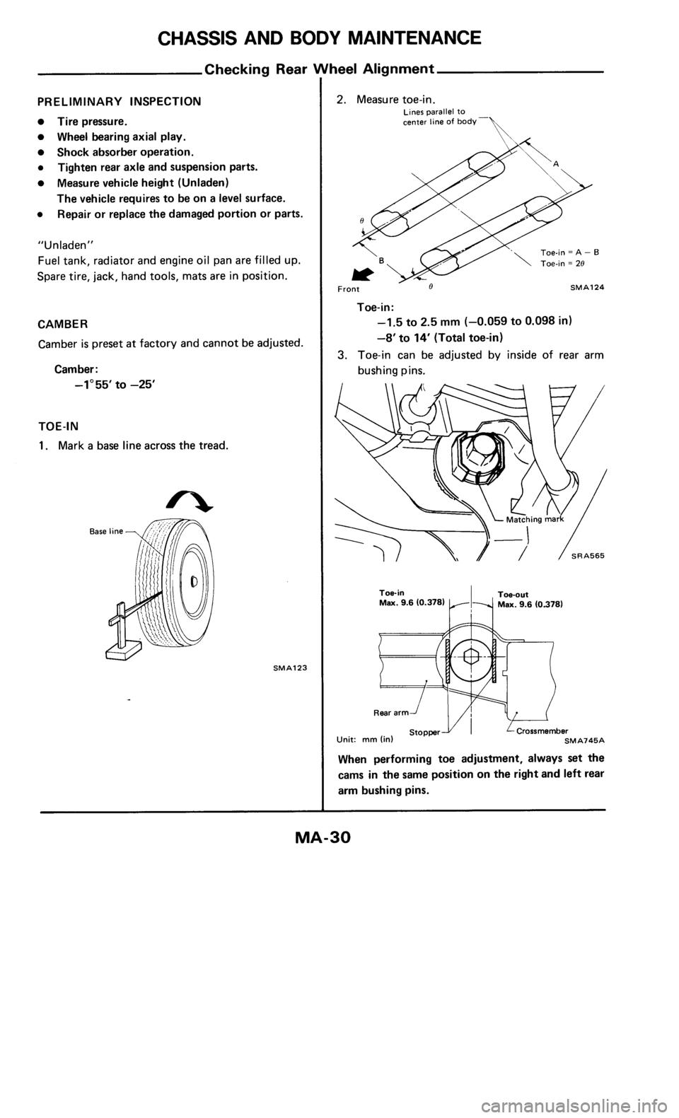 NISSAN 300ZX 1986 Z31 Maintenance Workshop Manual 