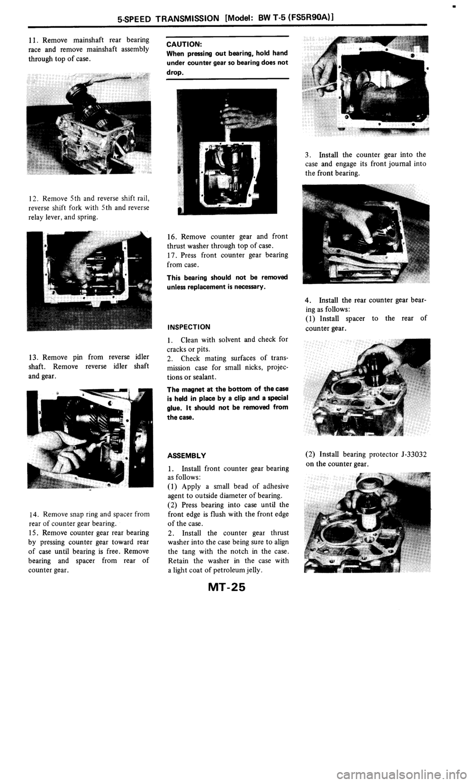 NISSAN 300ZX 1985 Z31 Manual Transmission Workshop Manual 