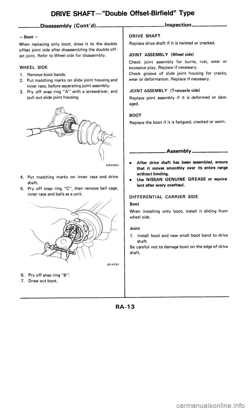 NISSAN 300ZX 1986 Z31 Rear Suspension Workshop Manual 