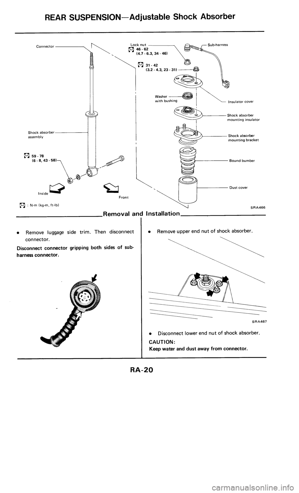NISSAN 300ZX 1986 Z31 Rear Suspension Workshop Manual 