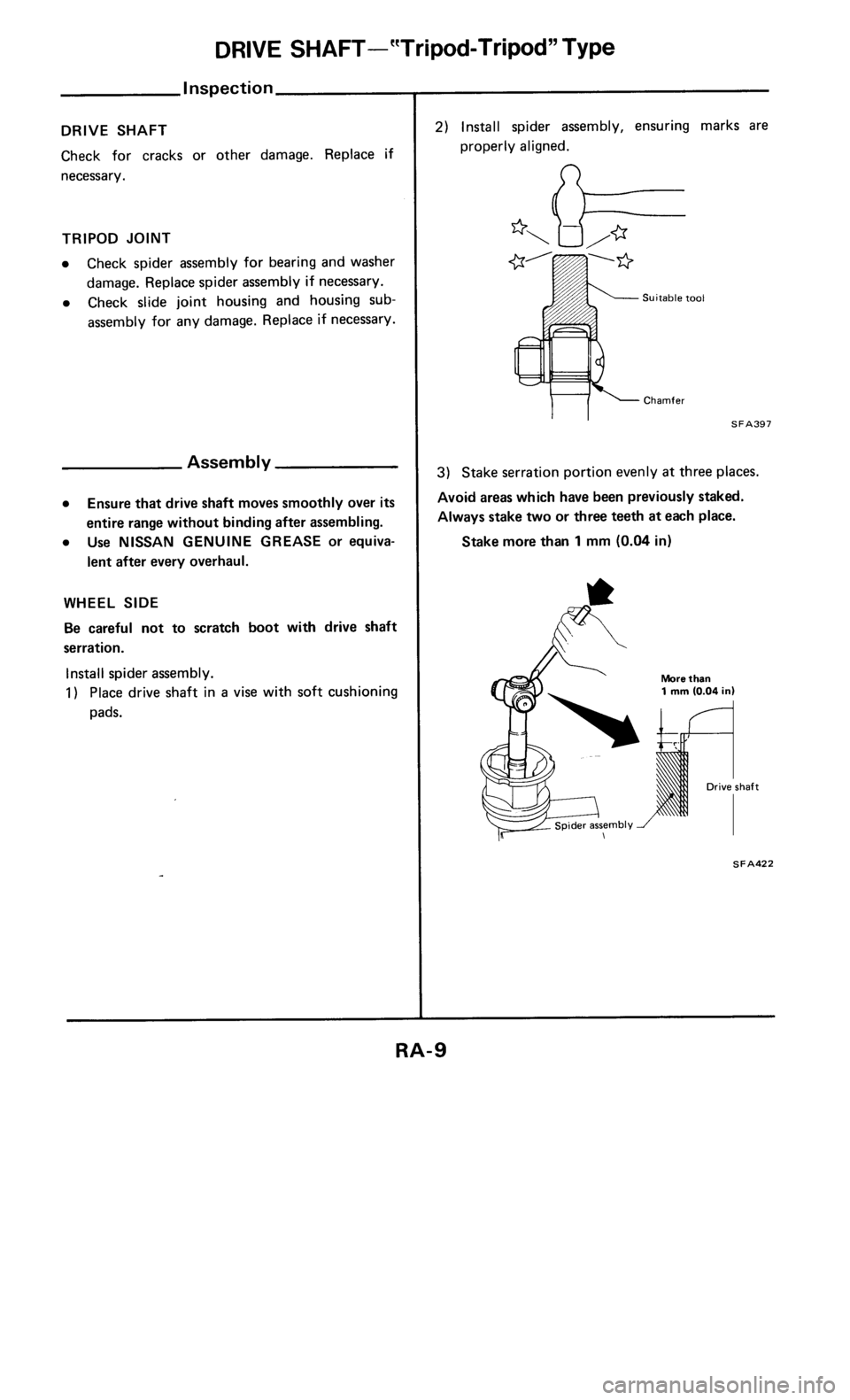 NISSAN 300ZX 1986 Z31 Rear Suspension Workshop Manual 