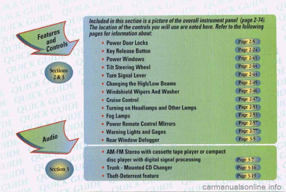 PONTIAC FIREBIRD 1997  Owners Manual 