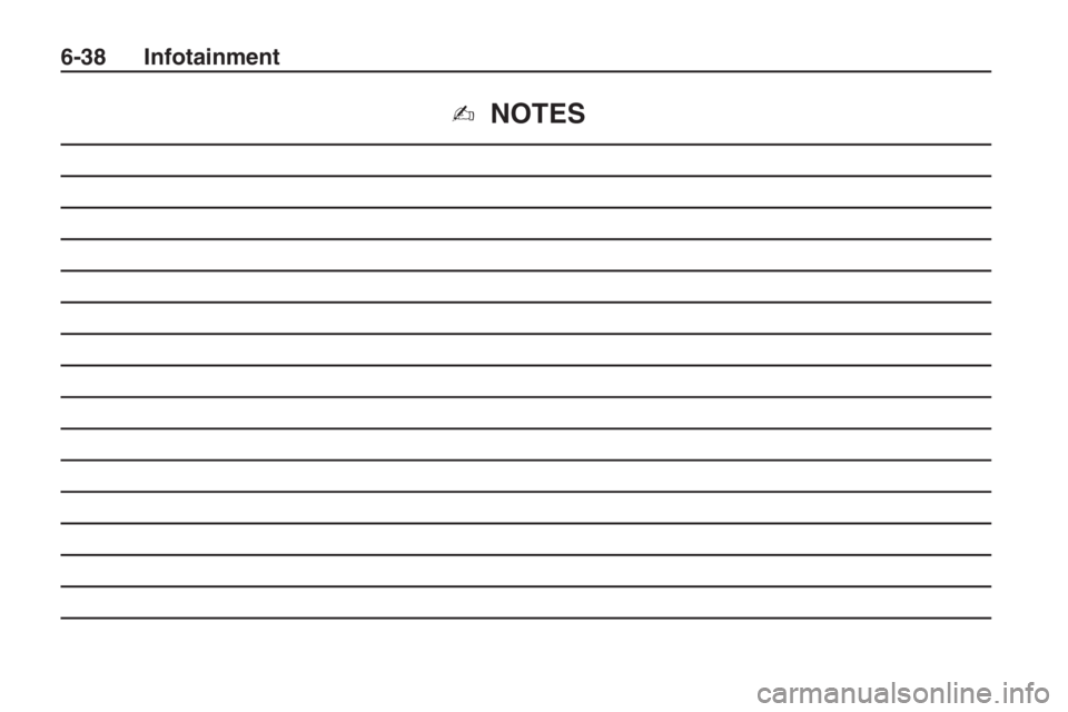 PONTIAC G8 2009  Owners Manual ✍NOTES
6-38 Infotainment 