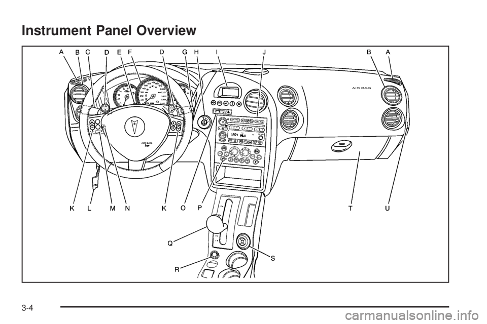 PONTIAC GRAND PRIX 2006  Owners Manual Instrument Panel Overview
3-4 