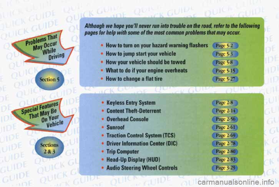PONTIAC GRAND PRIX 1998  Owners Manual ki 
Sectio  