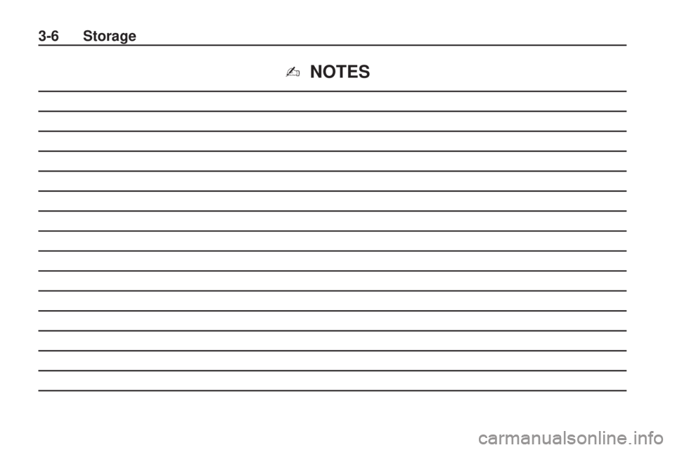 PONTIAC VIBE 2010  Owners Manual ✍NOTES
3-6 Storage 