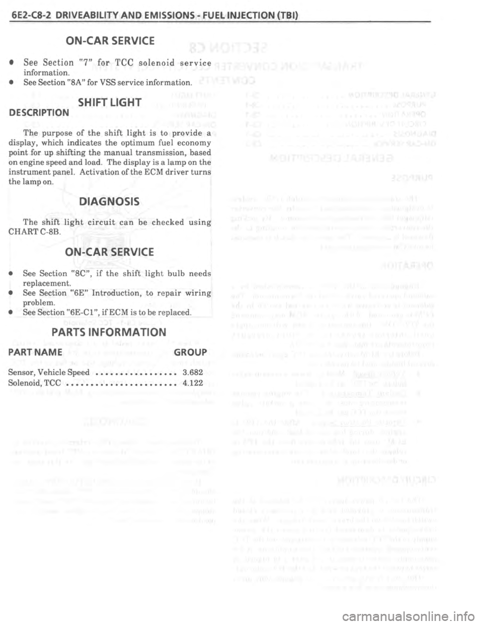 PONTIAC FIERO 1987  Service Repair Manual 