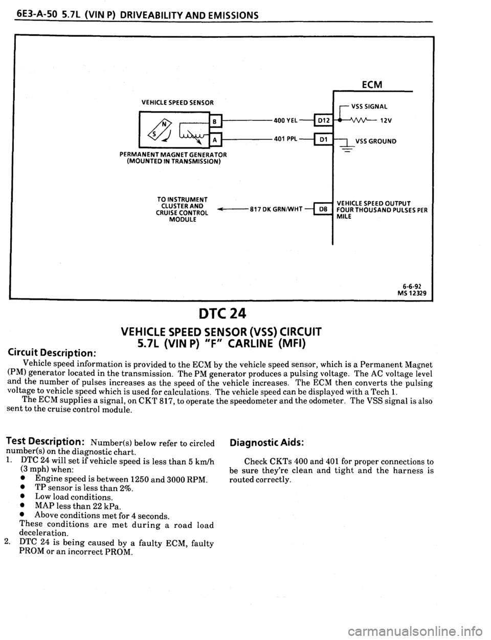 PONTIAC FIREBIRD 1993  Service Repair Manual 
