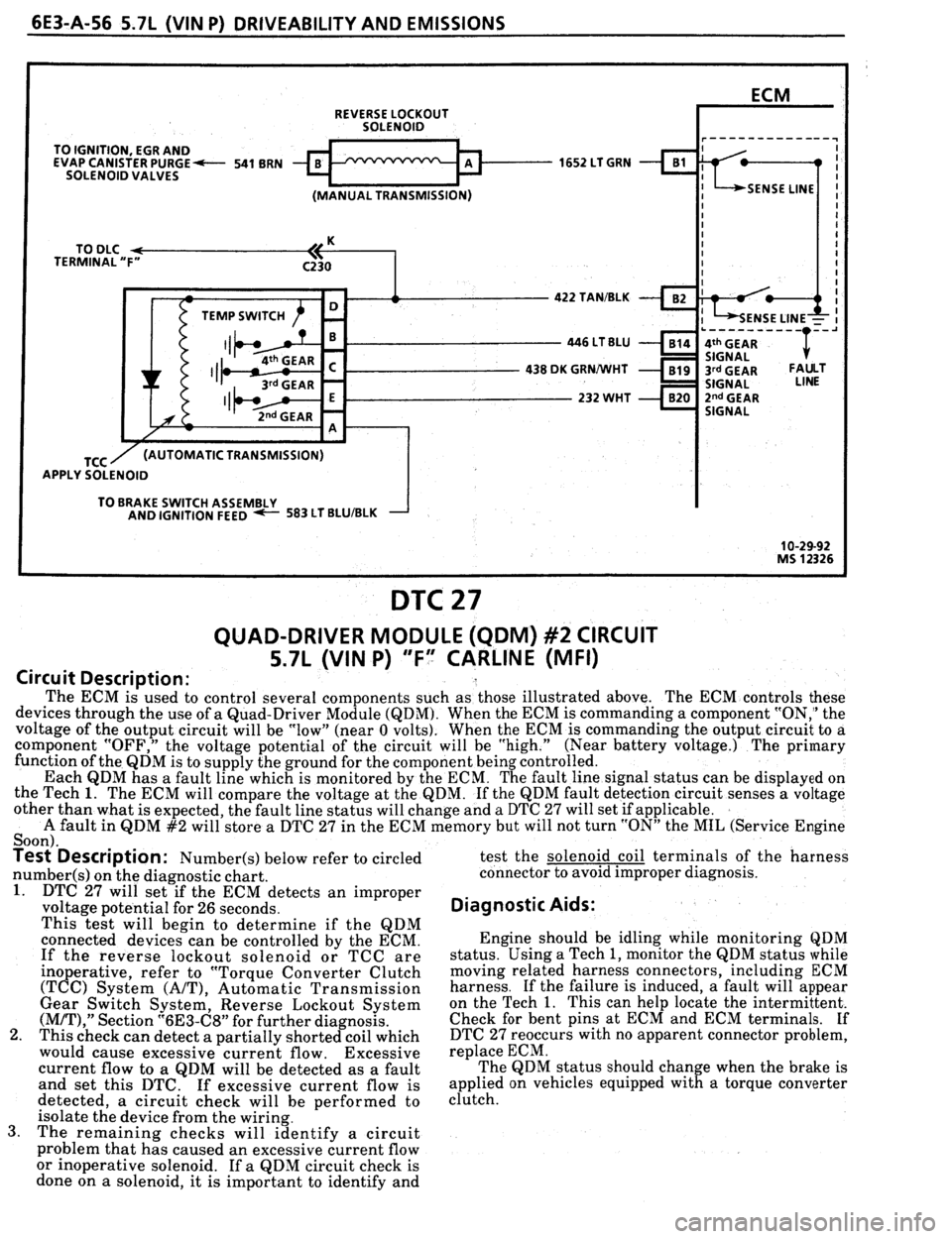 PONTIAC FIREBIRD 1993  Service Repair Manual 