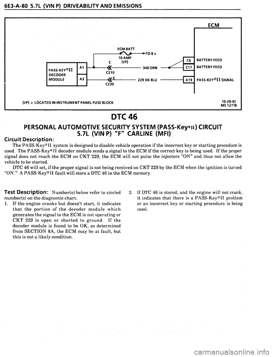 PONTIAC FIREBIRD 1993  Service Repair Manual 