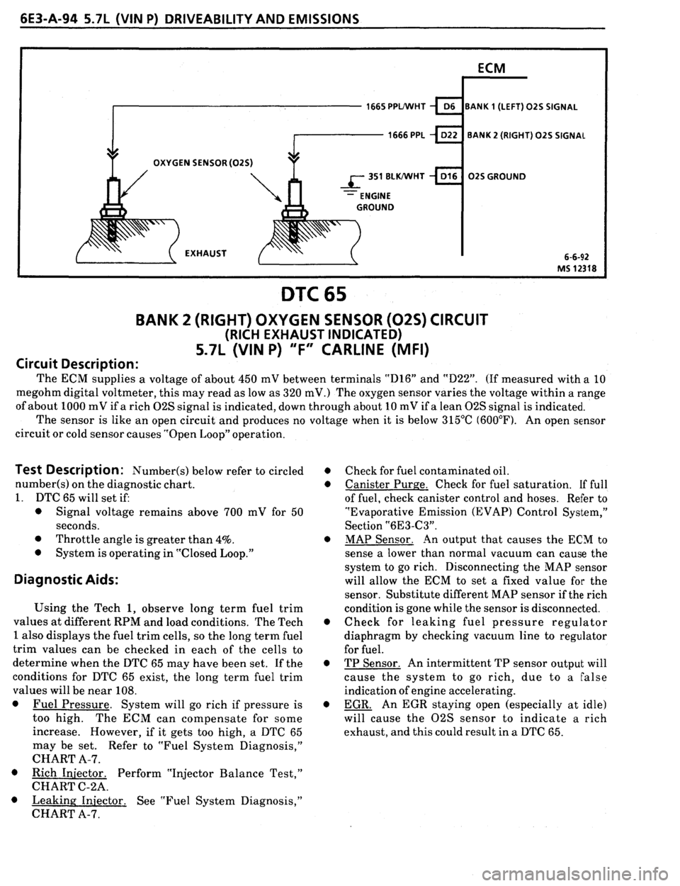 PONTIAC FIREBIRD 1993  Service Repair Manual 