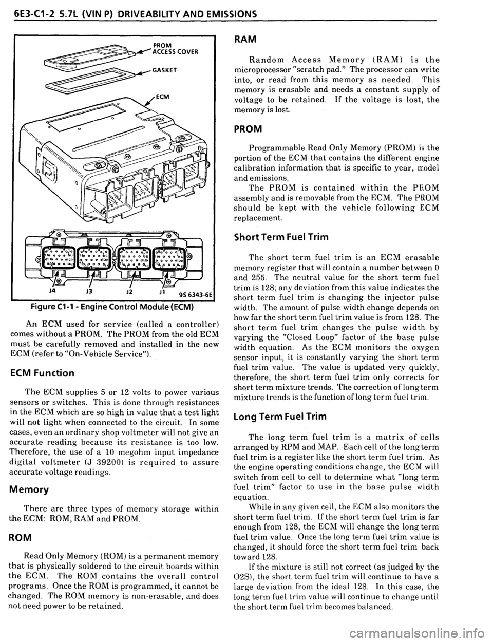PONTIAC FIREBIRD 1993  Service Repair Manual 