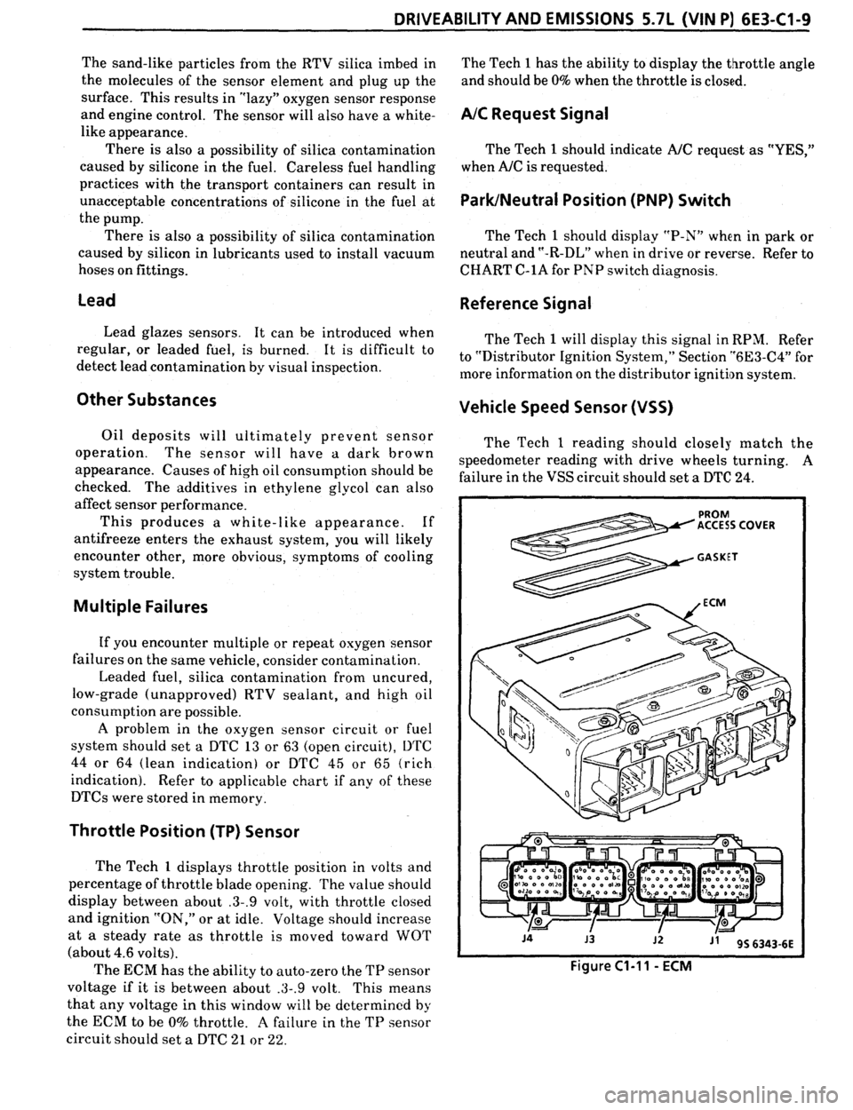 PONTIAC FIREBIRD 1993  Service Repair Manual 