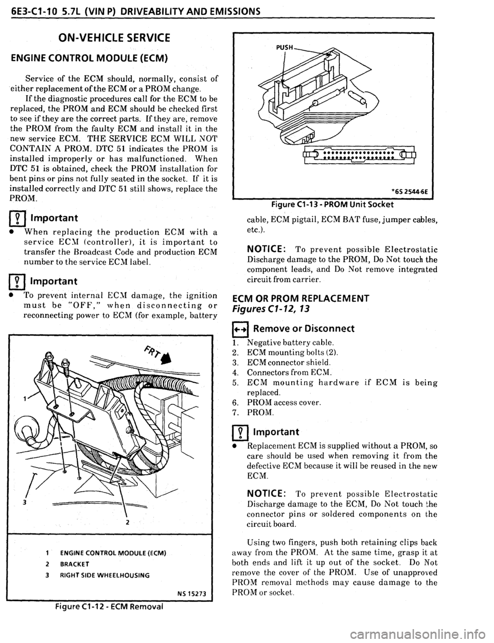 PONTIAC FIREBIRD 1993  Service Repair Manual 