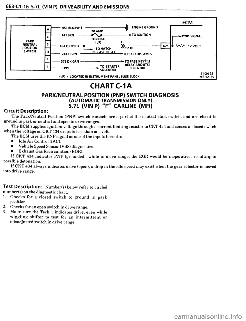 PONTIAC FIREBIRD 1993  Service Repair Manual 