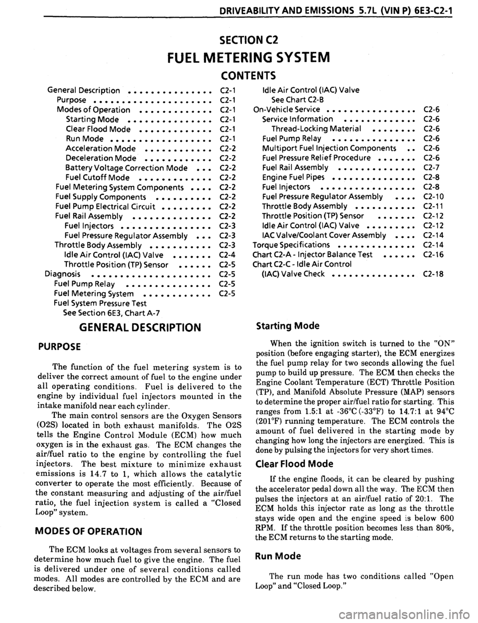 PONTIAC FIREBIRD 1993  Service Repair Manual 