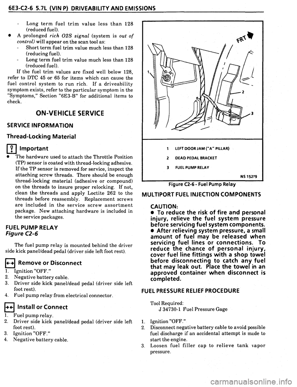 PONTIAC FIREBIRD 1993  Service Repair Manual 