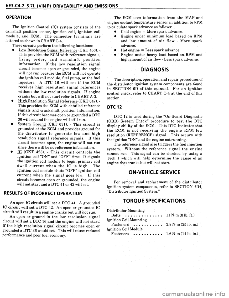 PONTIAC FIREBIRD 1993  Service Repair Manual 
