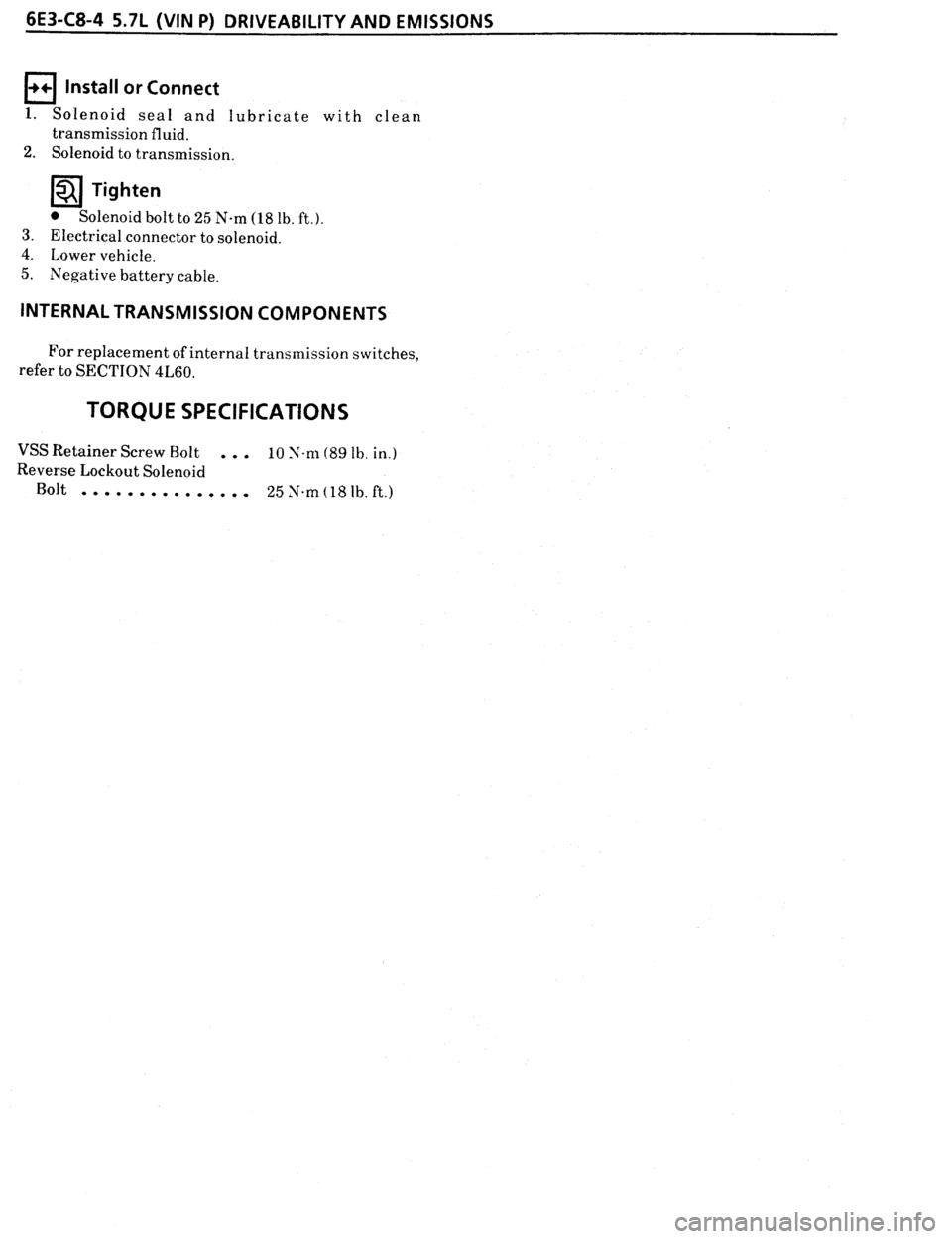PONTIAC FIREBIRD 1993  Service Repair Manual 
