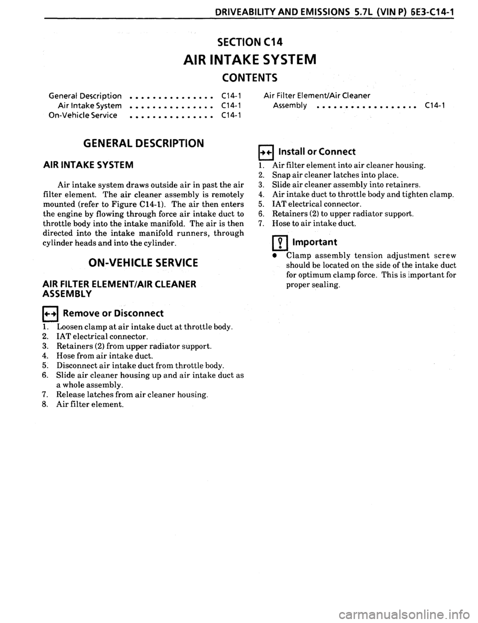 PONTIAC FIREBIRD 1993  Service Repair Manual 
