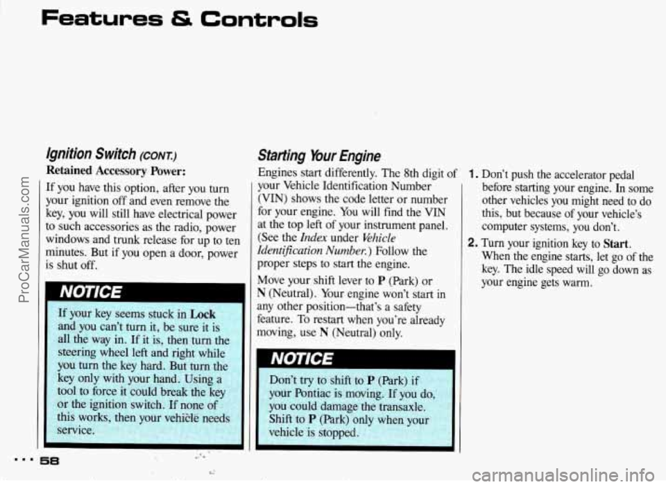 PONTIAC BONNEVILLE 1993  Owners Manual ProCarManuals.com 