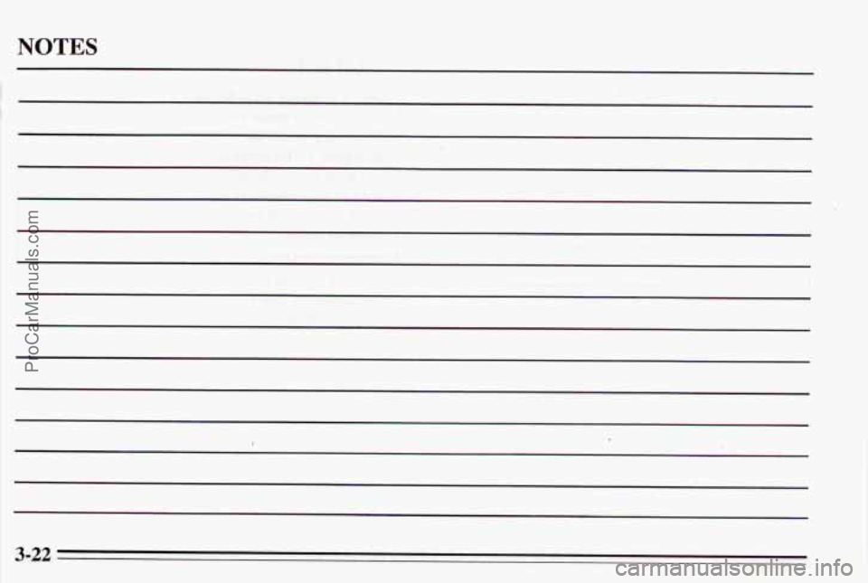 PONTIAC BONNEVILLE 1995  Owners Manual NOTES 
.- 
3-22 
ProCarManuals.com 