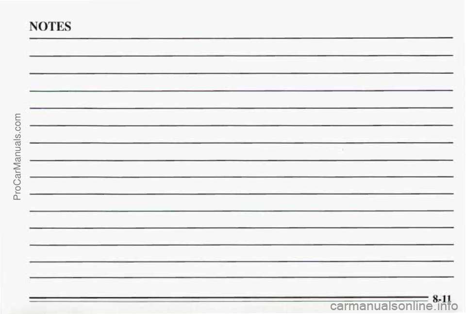PONTIAC BONNEVILLE 1995  Owners Manual NOTES 
8-11 
ProCarManuals.com 