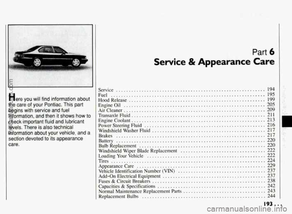 PONTIAC BONNEVILLE 1994  Owners Manual ProCarManuals.com 