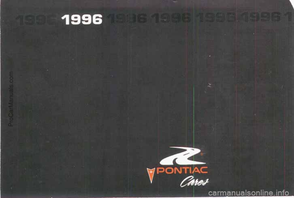 PONTIAC BONNEVILLE 1996  Owners Manual ProCarManuals.com 