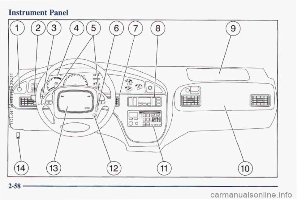 PONTIAC BONNEVILLE 1997  Owners Manual Instrument Panel 
2-58 
ProCarManuals.com 