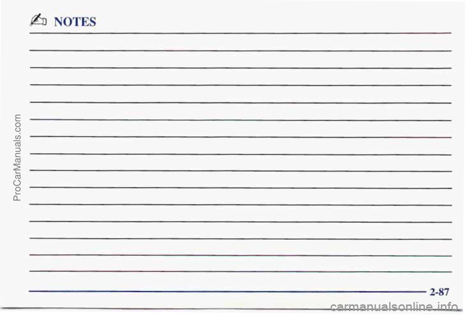 PONTIAC BONNEVILLE 1997  Owners Manual b NOTES 
2-87 
ProCarManuals.com 