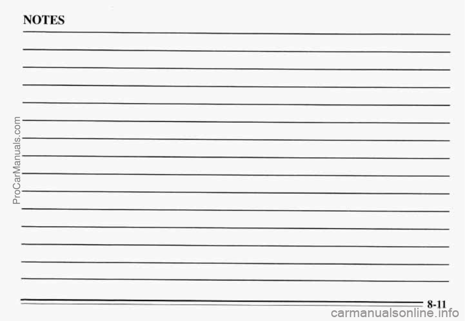 PONTIAC GRAND-AM 1995  Owners Manual NOTES 
8-11 
ProCarManuals.com 
