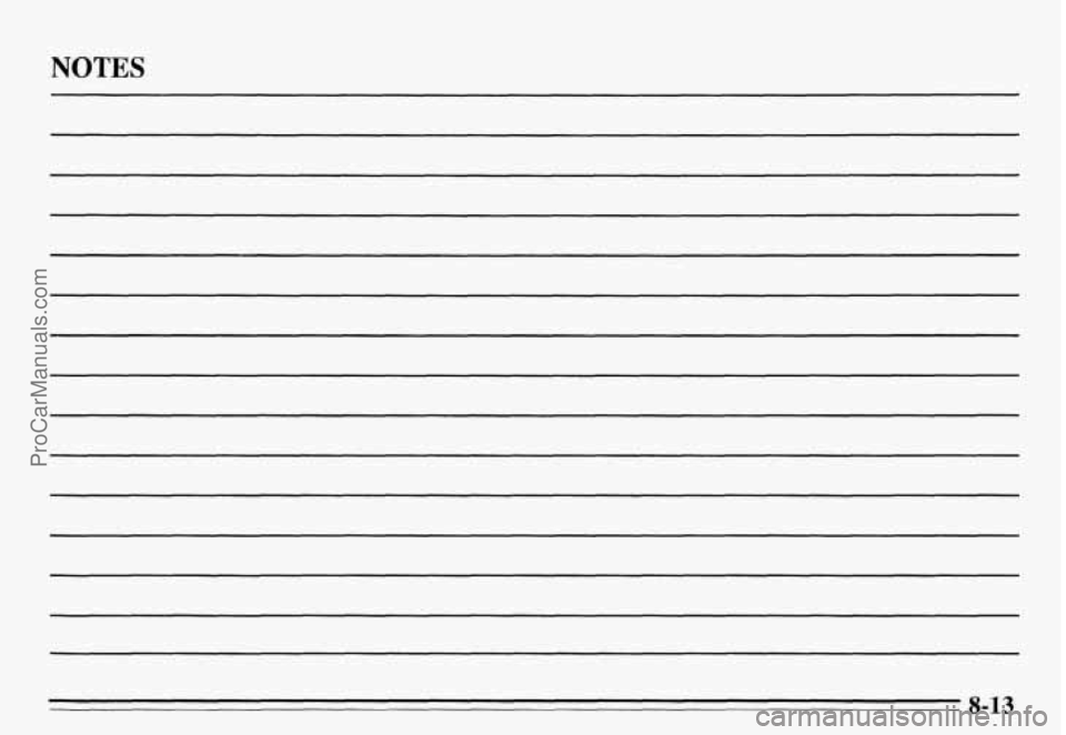 PONTIAC GRAND-AM 1995  Owners Manual NOTES 
8-13 
ProCarManuals.com 