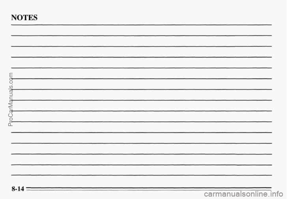 PONTIAC GRAND-AM 1995  Owners Manual NOTES 
8-14 
ProCarManuals.com 