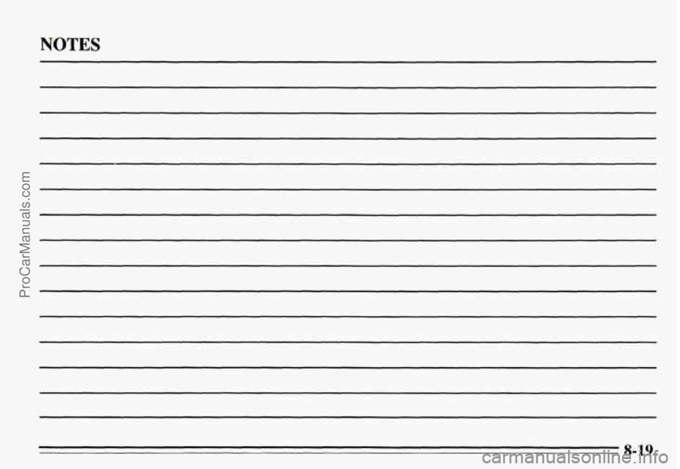 PONTIAC GRAND-AM 1995  Owners Manual NOTES 
8-19 
ProCarManuals.com 