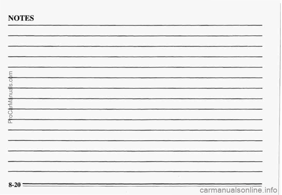 PONTIAC GRAND-AM 1995  Owners Manual NOTES 
8-20 
ProCarManuals.com 