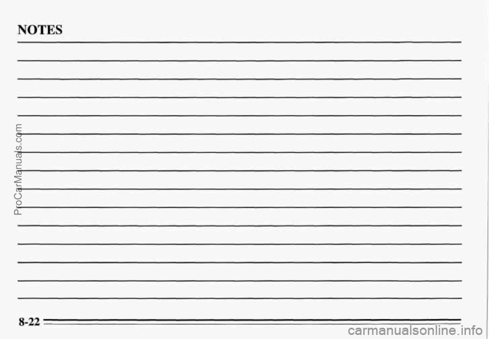 PONTIAC GRAND-AM 1995  Owners Manual NOTES 
8-22 
ProCarManuals.com 