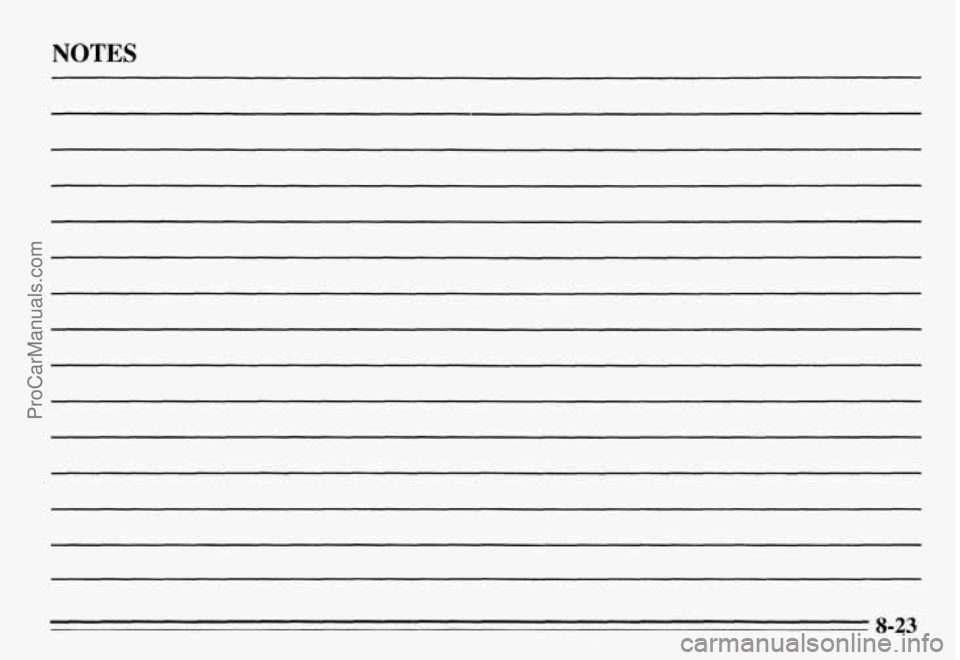 PONTIAC GRAND-AM 1995  Owners Manual NOTES 
8-23 
ProCarManuals.com 