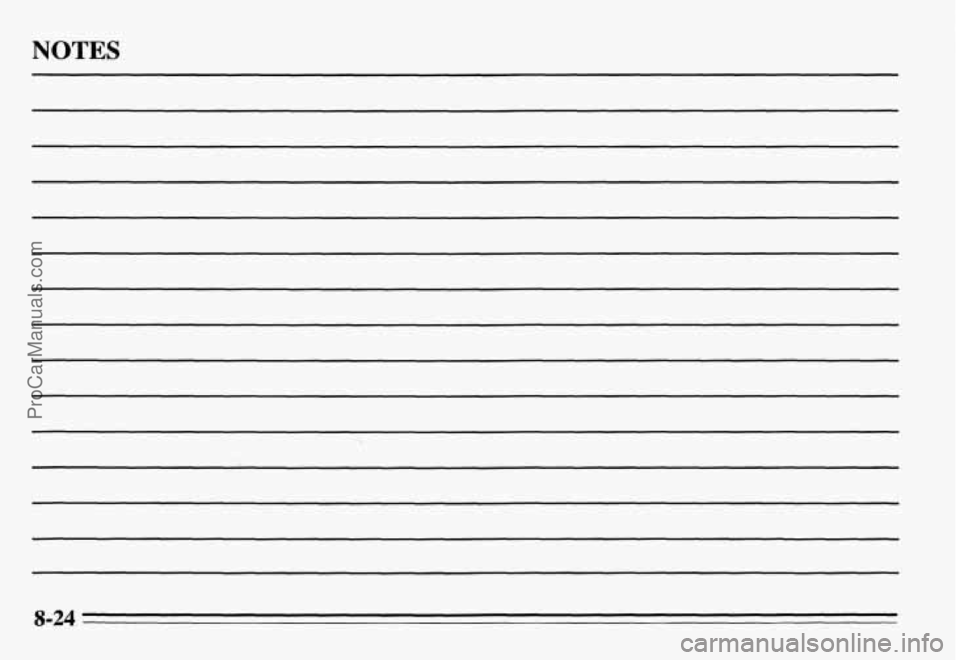 PONTIAC GRAND-AM 1995  Owners Manual NOTES 
8-24 
ProCarManuals.com 