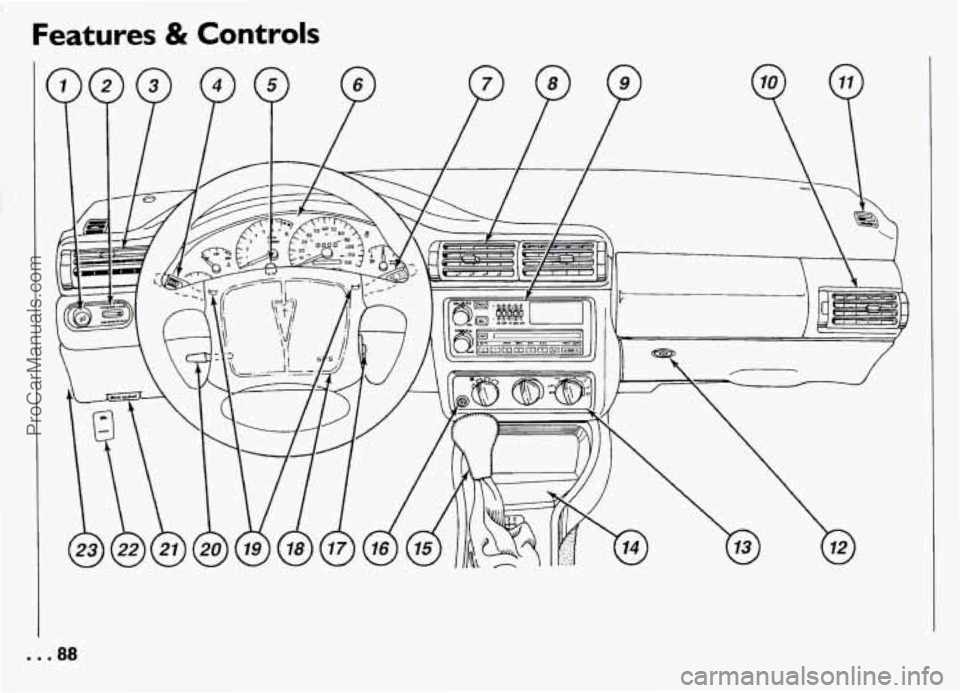 PONTIAC GRAND-AM 1994  Owners Manual Features & Controls 
... 88 
ProCarManuals.com 
