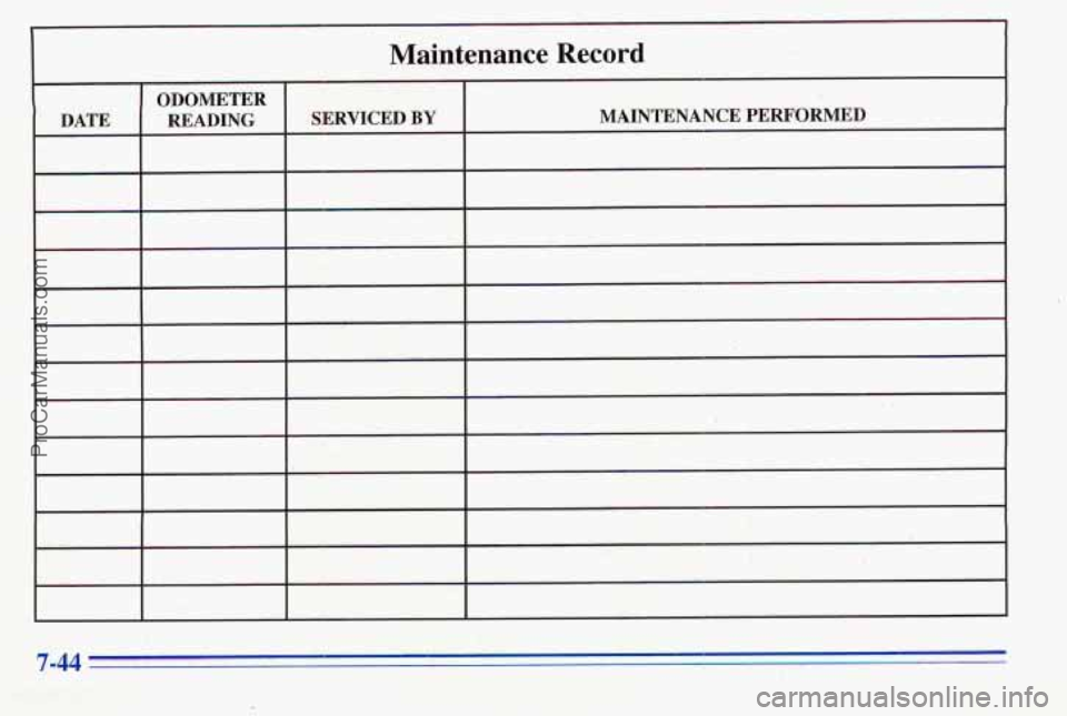 PONTIAC PONTIAC 1996  Owners Manual 7-44 
ProCarManuals.com 