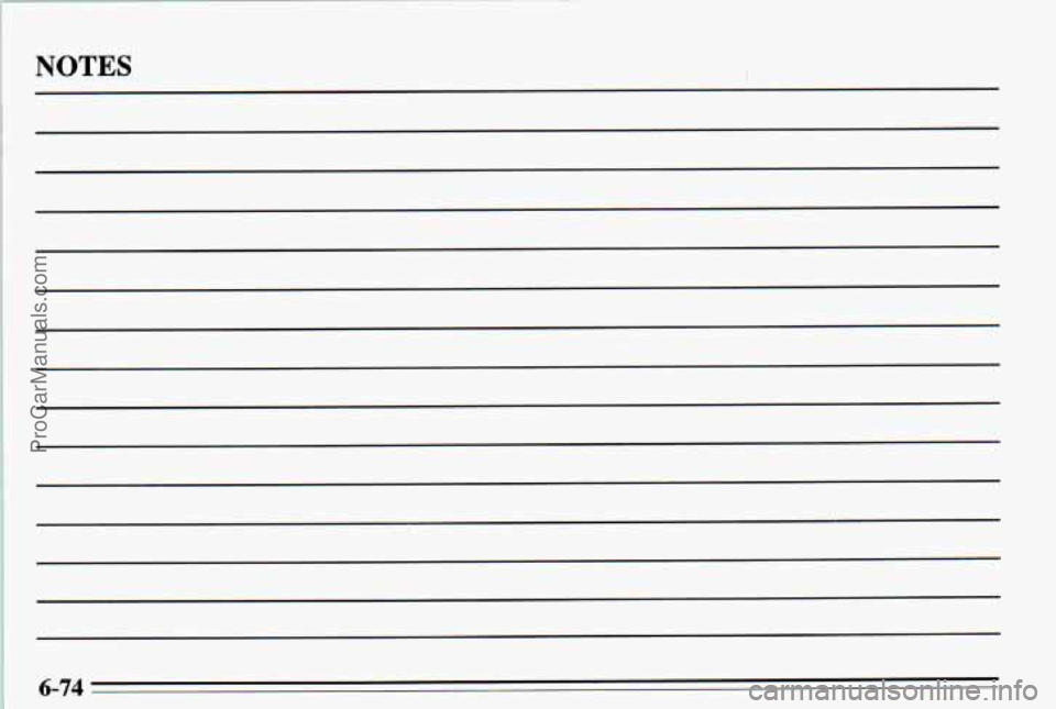 PONTIAC PONTIAC 1995  Owners Manual NOTES 
6-74 ProCarManuals.com 