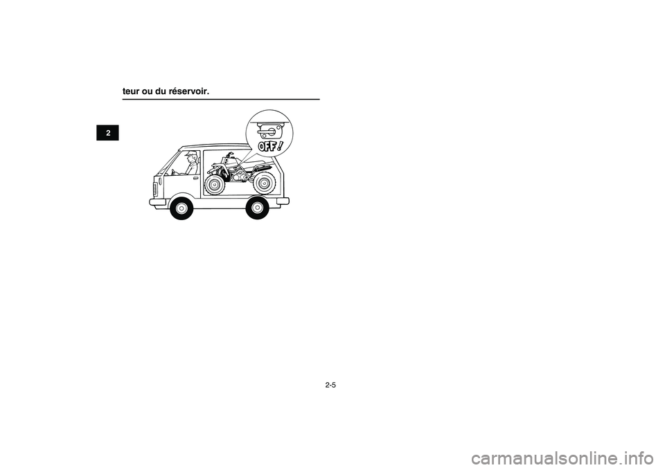 YAMAHA BANSHEE 350 2010  Notices Demploi (in French)  
2-5 
12
3
4
5
6
7
8
9
10
11
 
teur ou du réservoir.
✦✯✬✩✧✥✳✣  
  