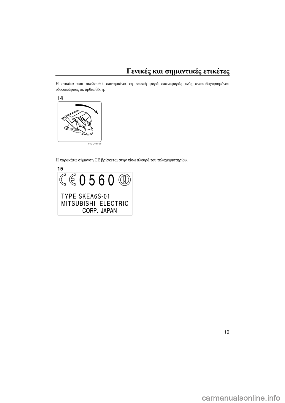 YAMAHA FX HO 2012  ΟΔΗΓΌΣ ΧΡΉΣΗΣ (in Greek) Γενικές και σημαντικές ετικέτες
10
Η ετικέτα που ακολουθεί επισημαίνει τη σωστή φορά επαναφοράς ενός αναποδο