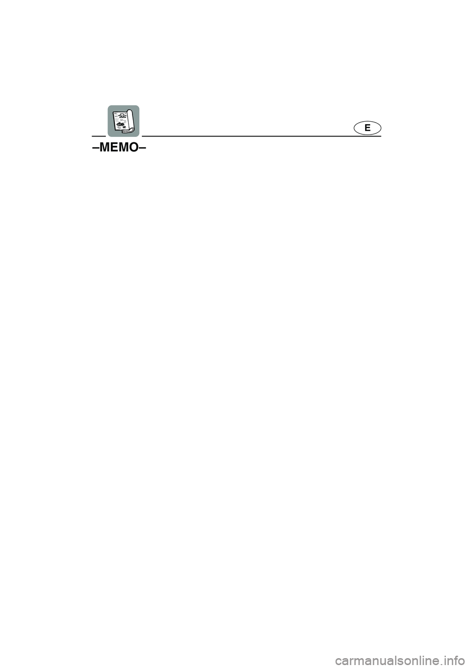 YAMAHA GP1200 2003  Owners Manual E
–MEMO–
UF0X73.book  Page 15  Thursday, July 11, 2002  3:56 PM 