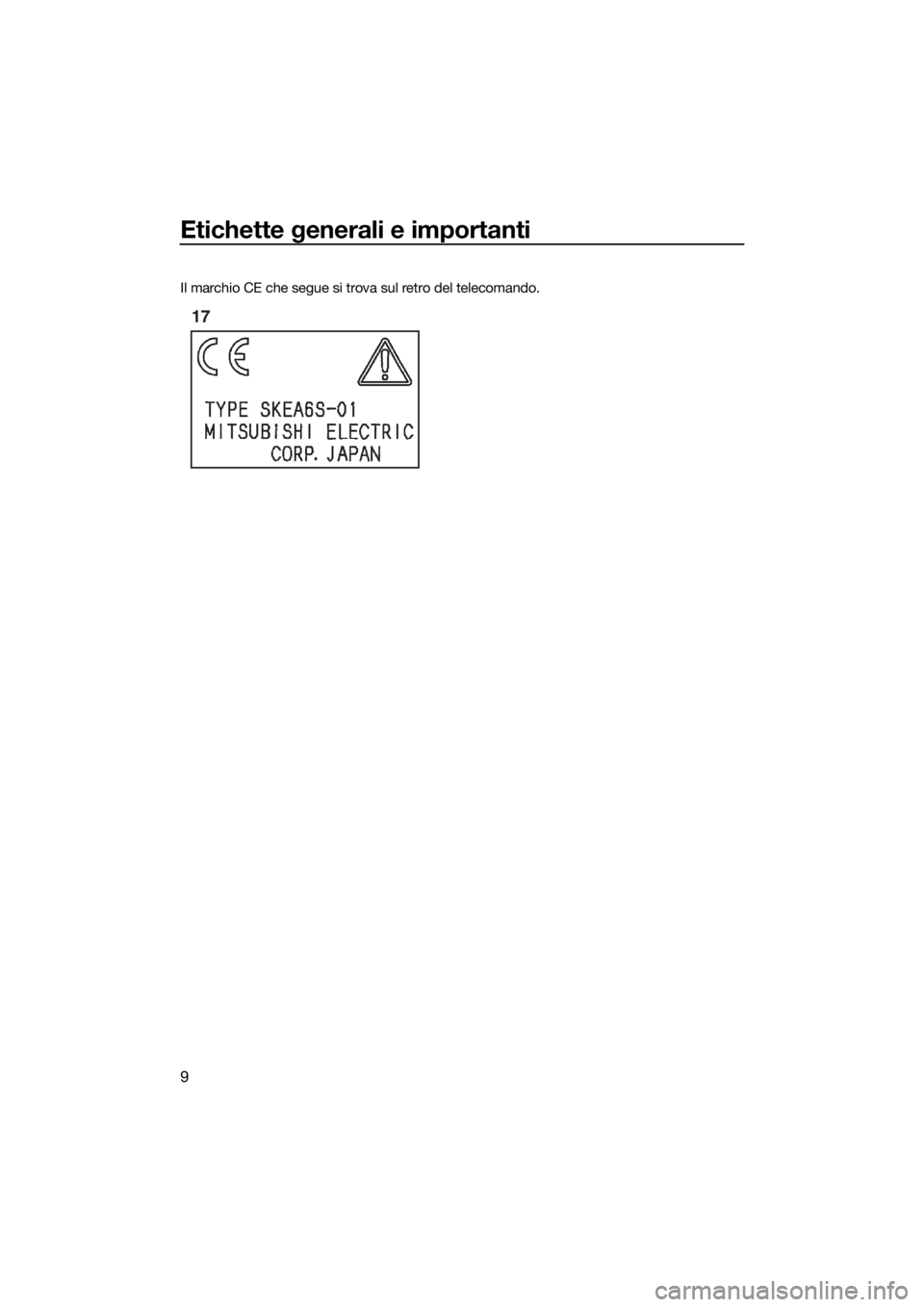 YAMAHA GP1800 2018  Manuale duso (in Italian) Etichette generali e importanti
9
Il marchio CE che segue si trova sul retro del telecomando.
17
UF3P71H0.book  Page 9  Friday, June 23, 2017  3:16 PM 