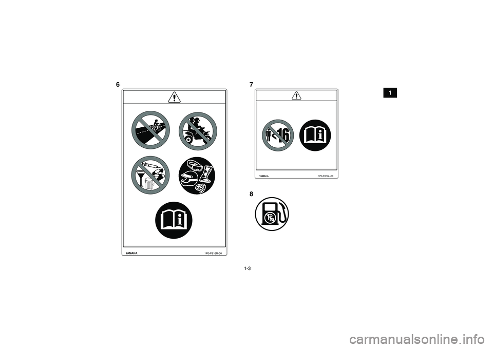 YAMAHA GRIZZLY 450 2010  Manuale de Empleo (in Spanish) 1-3
1
1P0-F816R-00
1P0-F816L-20
67
8
U37S61S0.book  Page 3  Monday, June 1, 2009  5:07 PM 