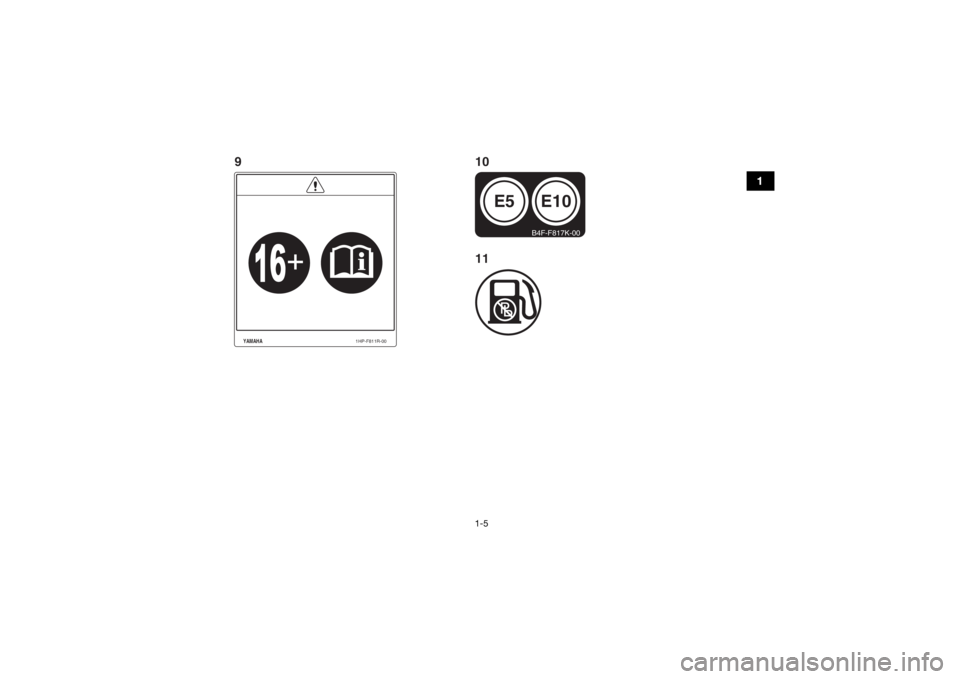 YAMAHA KODIAK 450 2020  Notices Demploi (in French) 1-5
1
YAMAHA
1HP-F811R-00
E10
E5
B4F-F817K-00
910
11
UBB562F0.book  Page 5  Wednesday, March 13, 2019  1:44 PM 